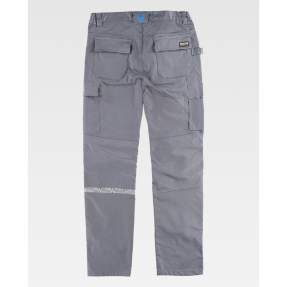 Pantaloni in tessuto elastico per industrie con rinforzi B4031 WORKTEAM
