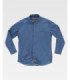 Camicia in denim con colletto classico e chiusura centrale con bottoni B8600