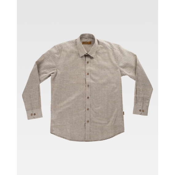 Classic collar checkered shirt with central button closure B8800