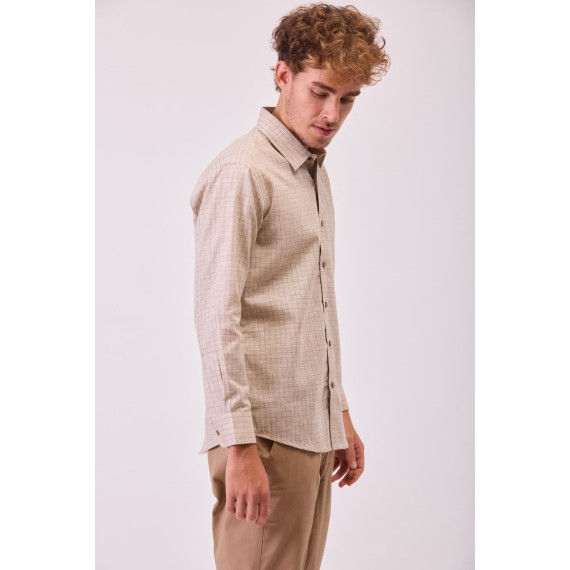 Classic collar checkered shirt with central button closure B8800