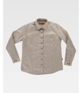 Women's Shirt with Classic Neck and Central B8890 Button Closure