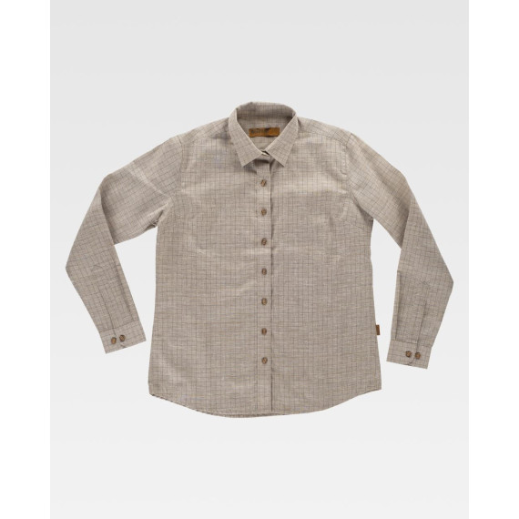 Camicia a quadri con colletto classico e bottoni B8890 WORKTEAM