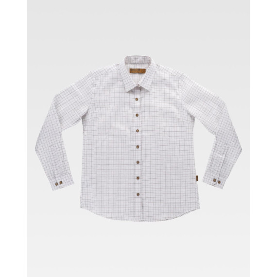 Classic collar plaid shirt with buttons B8890 WORKTEAM