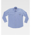 Camisa de xadrez com colarinho clássico e fecho central de botões B8010