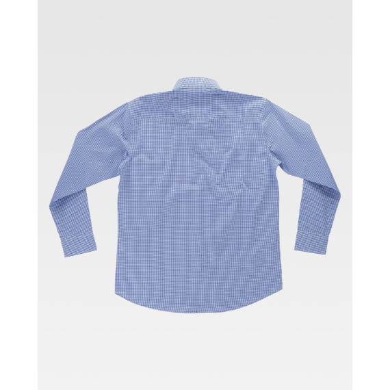Camisa de cuadros con cuello clásico y cierre central de botones B8010