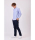 Plaid shirt with classic collar and central button closure B8010
