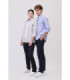 Plaid shirt with classic collar and central button closure B8010