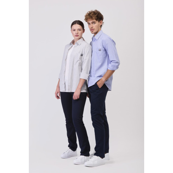 Plaid shirt with classic collar and central button closure B8010