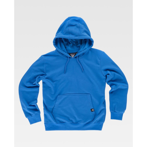 Sweat basique avec capuche et cordon de serrage réglable.Surpiqûres à l'intérieur du col et coutures renforcées S5506
