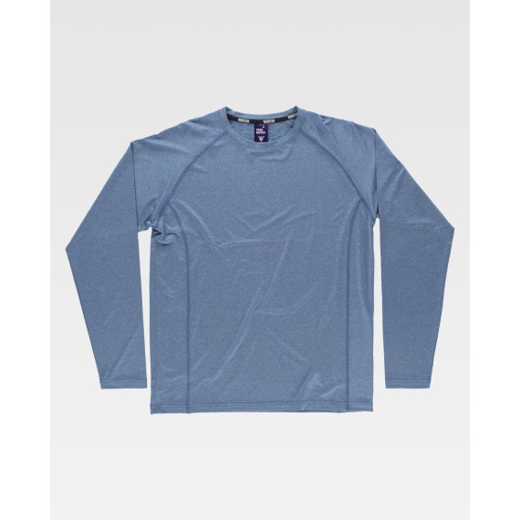 Langarmshirt aus elastischem meliertem Stoff B0068 WORKTEAM