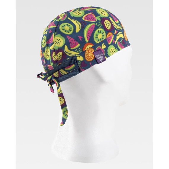 Bandana para servicios con estampado frutas M854| Ideal Servicios WORKTEAM