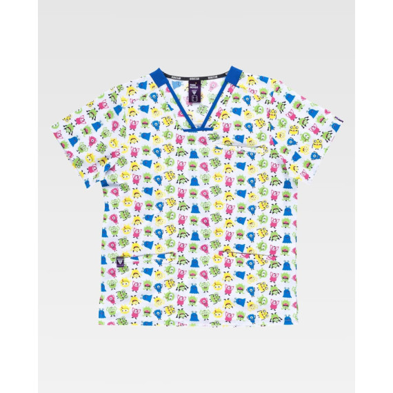 Casaca Sanitaria Infantil Monstruos WORKTEAM B9855 | Ideal Pediatría