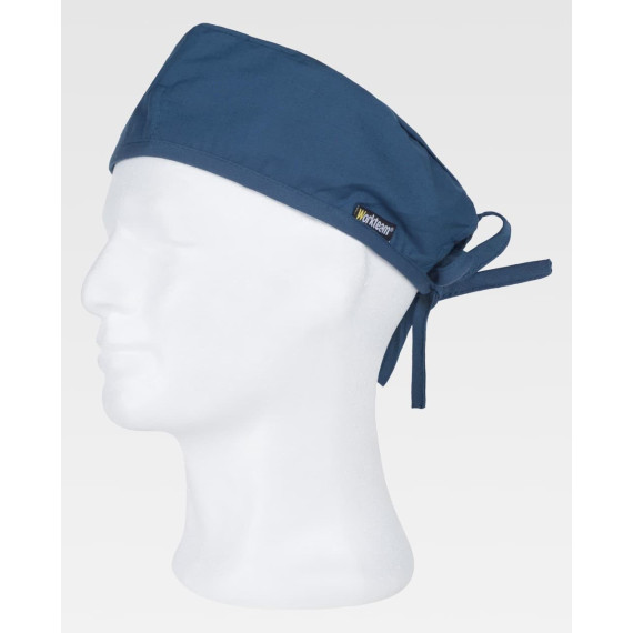 Bandana avec ouverture à l'arrière. Fini avec un ruban pour ajuster à la nuque M614.