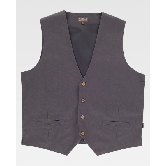 Men's Vest Workteam B9038 Canvas Fabric