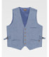 Service vest in denim fabric with V-neck B9034 WORKTEAM