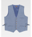 Service vest in denim fabric with V-neck B9034 WORKTEAM