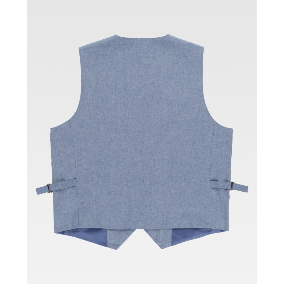 Weste aus Denim mit V-Ausschnitt B9034 WORKTEAM