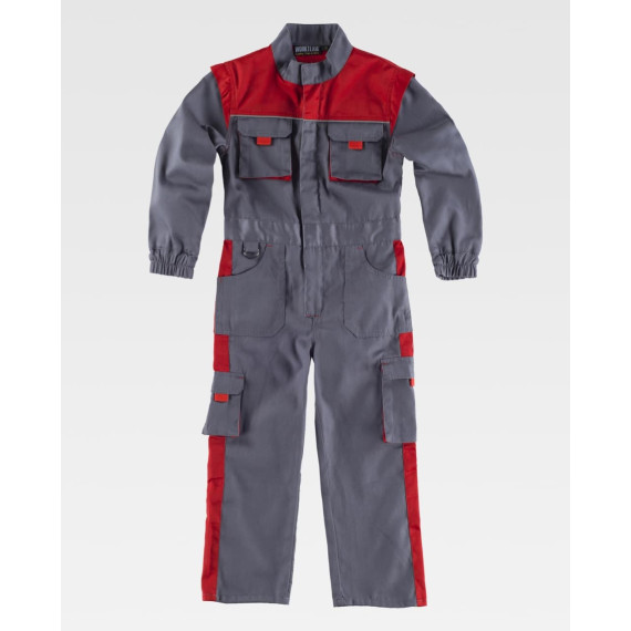 Mult-pocket combined children's jumpsuit B1010 WORKTEAM