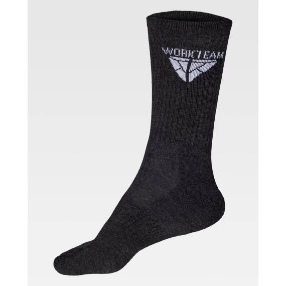 Socken mit anatomischem Gummiband, Farbe Schwarz WFA024 (Packung mit 3 Paar) WORKTEAM