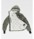 WÁLD padded jacket with a hood and high collar featuring a unique sealing pattern. 12103105