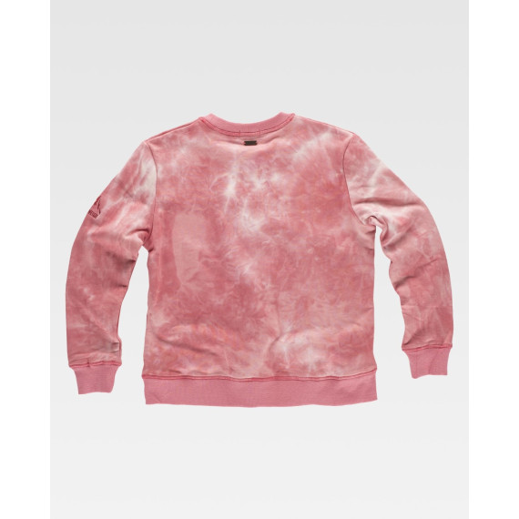 Sweatshirt TÎRA feminina de gola redonda com estampado Tie Dye. 12109201