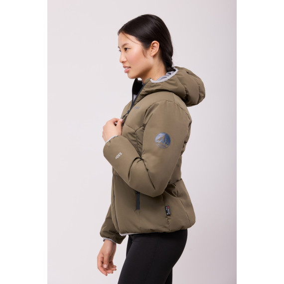 Women's padded parka GÏLLD, with a hood and fine decorative stitching. 12103202