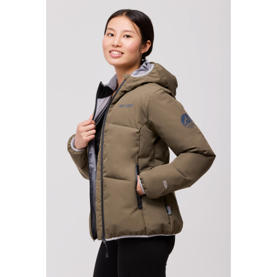 Damen Steppparka GÏLLD mit Kapuze und feinen dekorativen Nähten. 12103202