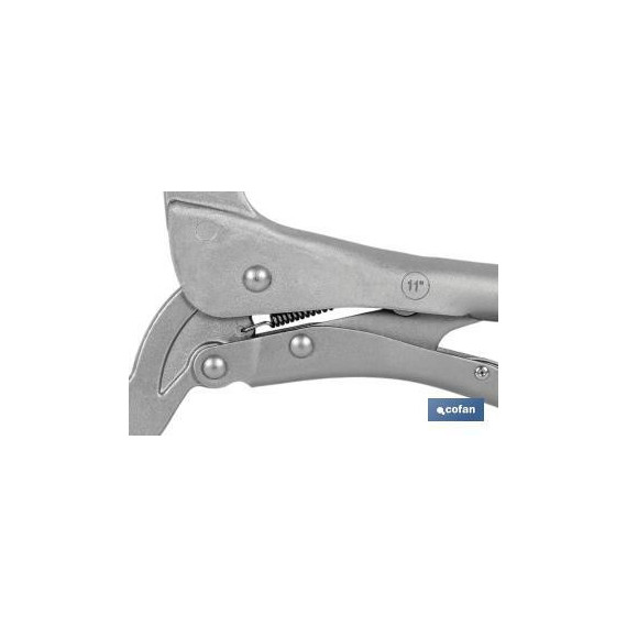 Pliers with jaws in pivoting and non-pivoting C, COFAN.