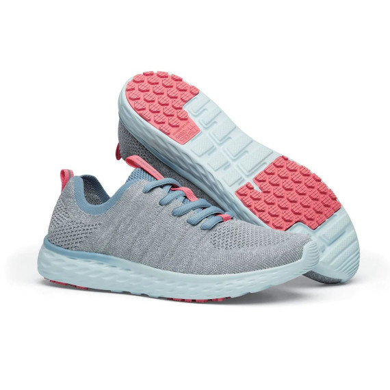 Chaussures de sport légères pour femmes semelle intermédiaire en mousse Featherlight EVERLIGHT GRAY/BLUE/CORAL SHOES FOR CREWS