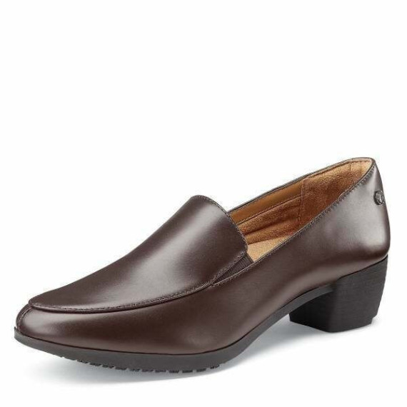 Chaussures habillées pour femme marron, talon bas ENVY III BROWN SHOES FOR CREWS