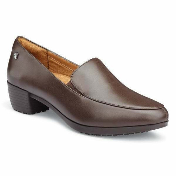 Calçado de vestir para mulher castanho, tacão baixo ENVY III BROWN SHOES FOR CREWS