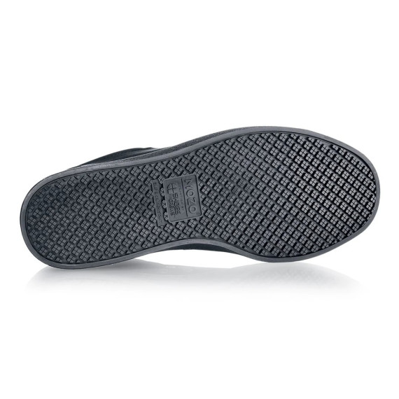 Arbeitsschuhe für Gastronomie und Transport, mit rutschfester Traktion FINN BLACK LEATHER SHOES FOR CREWS
