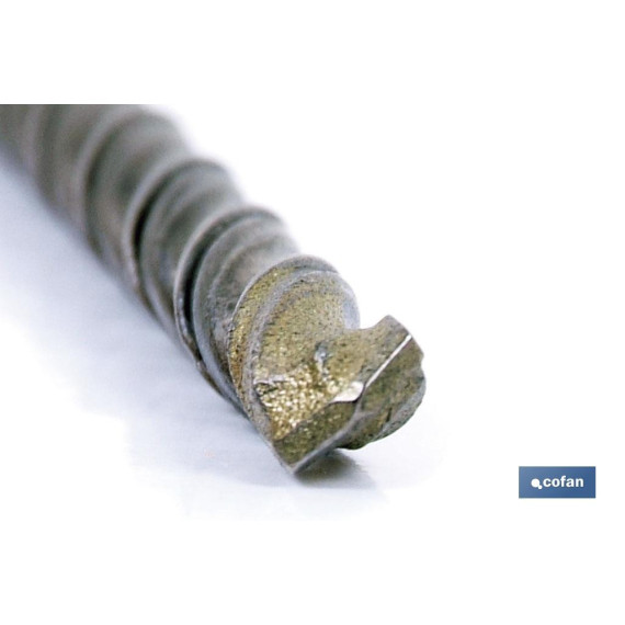 Punte percussive per muri standard extra lunghe con inserti in carburo di tungsteno COFAN