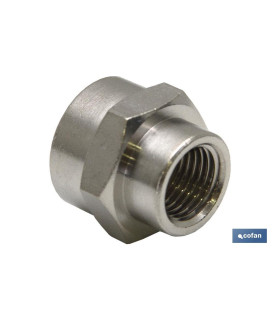 Reduced female female sleeve Nickel-plated brass Cofan Ref: 06340518