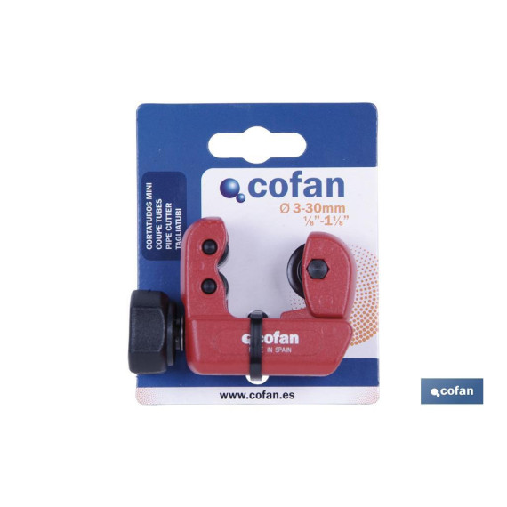 Coupe-tube mini Zamak de deux tailles de diamètre 3-25mm et 3-30mm avec système ICS COFAN.