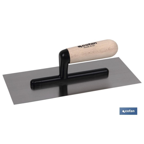 Lisseuse pour Microciment fabriquée en acier inoxydable avec manche en bois COFAN 09517188