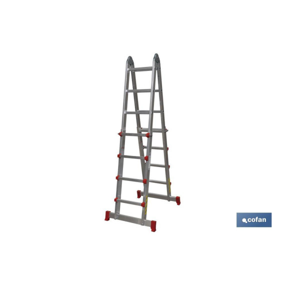 Multiposition aluminum ladder 150 kg EN 131 COFAN