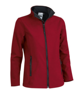 Women's jacket cut-off effect thermal retention, elastic softshell fabric VALENTO CECILE