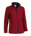 Women's jacket cut-off effect thermal retention, elastic softshell fabric VALENTO CECILE