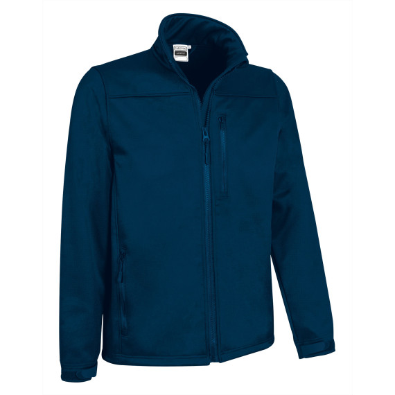 Softshell jacket with three pockets, high neck and adjustable cuffs, elastic softshell fabric VALENTO GRIZZLY