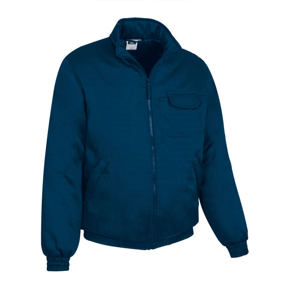 Gepolsterte Arbeitsjacke mit drei Taschen, blau und schwarz, aus strapazierfähigem Twill-Gewebe mit thermischer Retention VALENT
