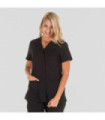Women's blouse with short sleeves and peak neck, elegant colors, breathable MICROFIBRA SONIA UNIFORMES GARY'S 655100