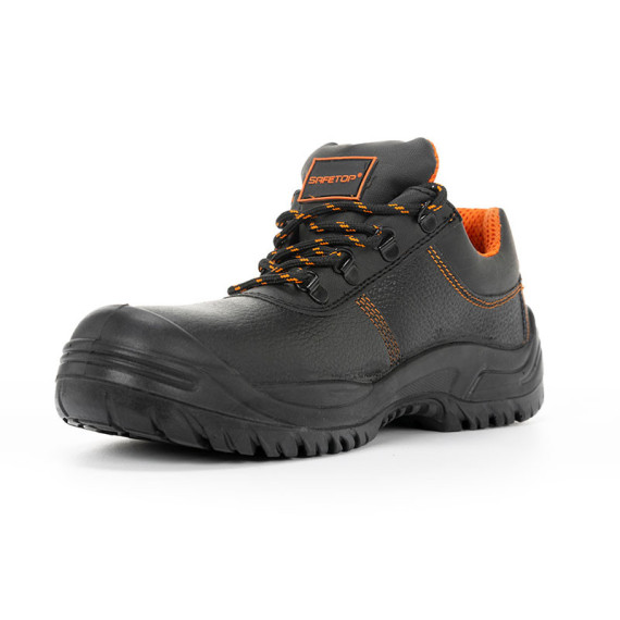 Schuhschwarze Leder-Gravierkühlen S3 SA SAFETOP Oratio