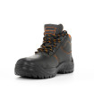 Black leather boot S3 SR laces SAFETOP EURIO