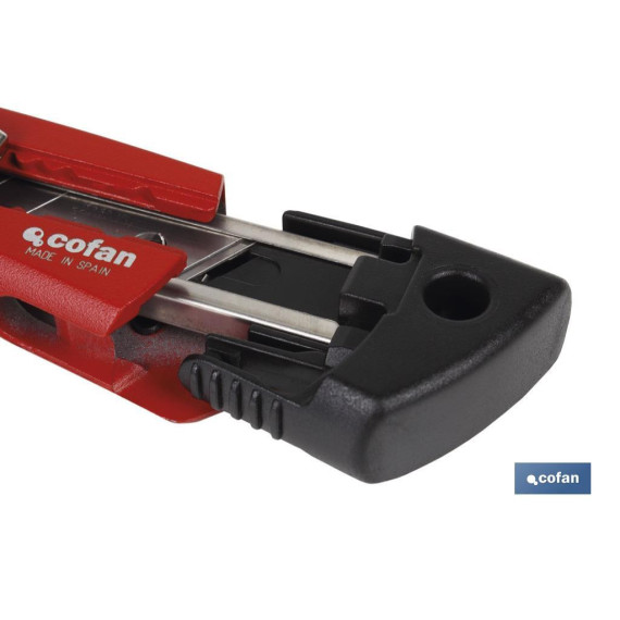 Cúter profesional partible en Zamak con hoja de 18 mm COFAN 10540003