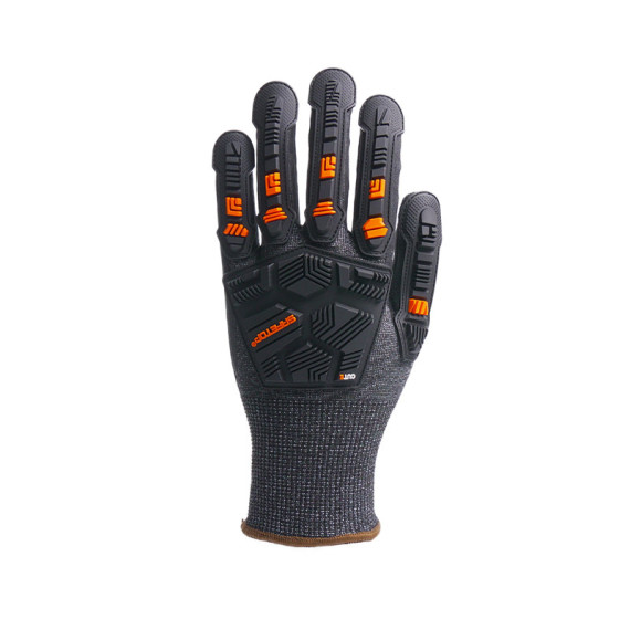 Anti-impact glove "P", cut E and palm nitrile nitimpact