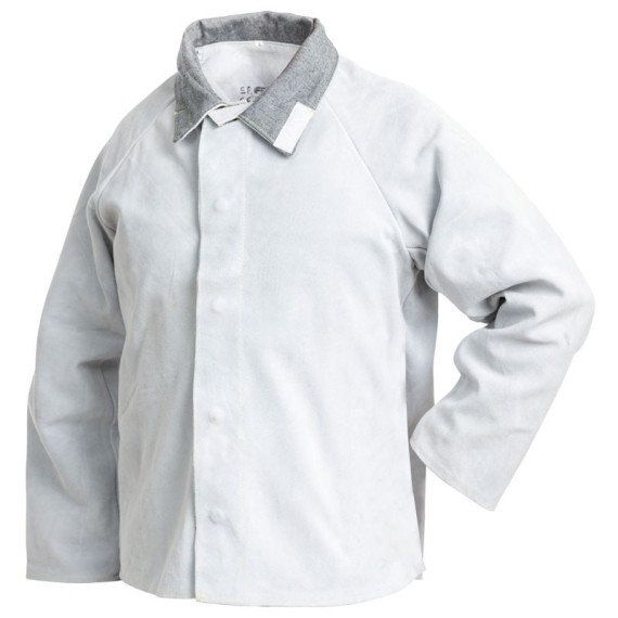 Gray Serraje Leather Jacket for Safetop Standard Welder