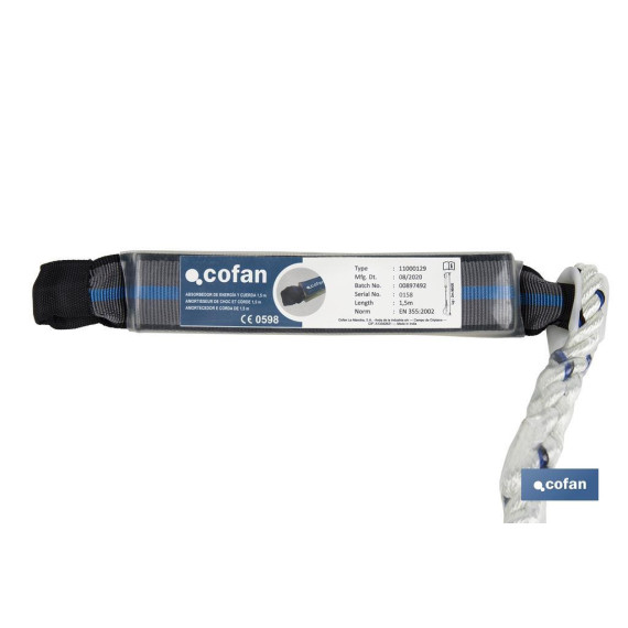 Absorvedor de Energia com Corda de Segurança de 1,5 m Cor Branca - COFAN 11000129