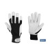 Guantes de vacuno con dorso de tela con Cierre de velcro y Muñequera elástica COFAN