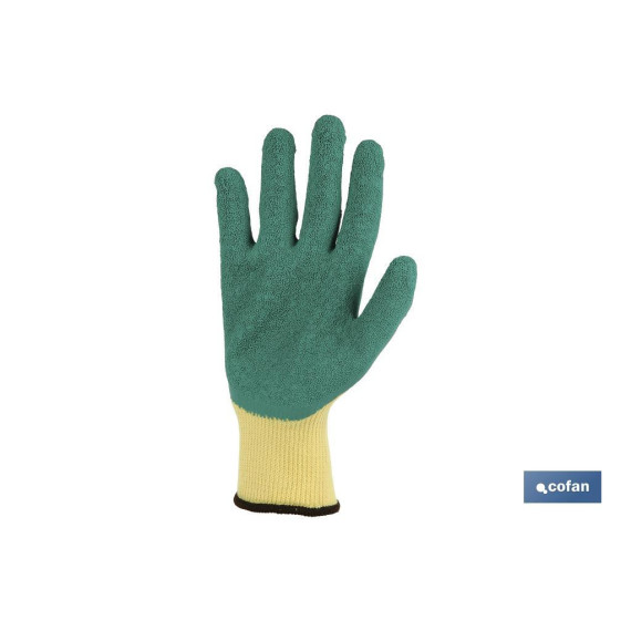Stoffhandschuhe mit Latex-Handfläche, gute Griffigkeit und widerstandsfähig in verschiedenen Farben COFAN.